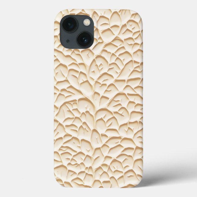 Funda De Case-Mate Para iPhone Glossy Beige iPhone Case with Textured Relief (Reverso)