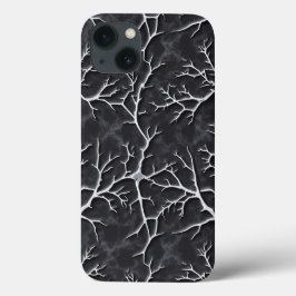 Funda Para iPhone 13 Glossy Dark Gray iPhone Case Branch Relief