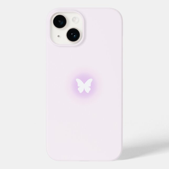 Funda De Case-Mate Para iPhone Glowing Butterfly Pastel (Reverso )