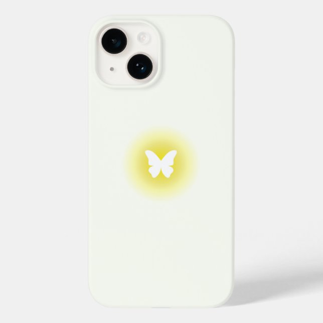 Funda De Case-Mate Para iPhone Glowing Butterfly Pastel (Reverso )