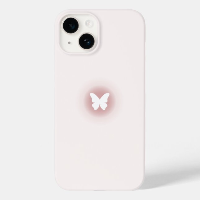 Funda De Case-Mate Para iPhone Glowing Butterfly Pastel (Reverso )
