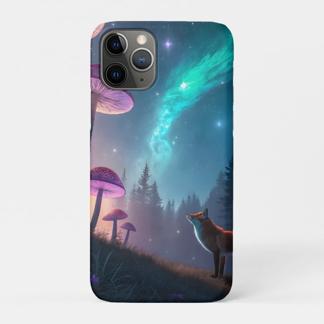 Funda De Case-Mate Para iPhone Glowing Mushroom Forest Fox Fantasy Art (Reverso)
