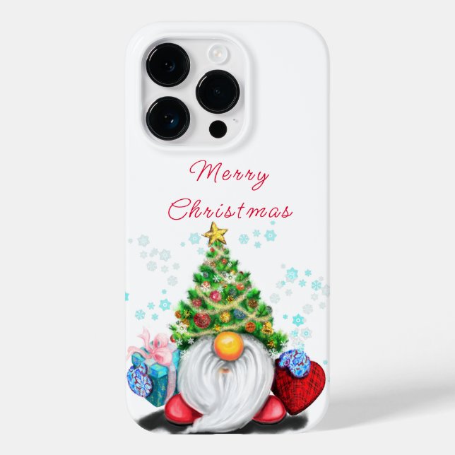 Funda De Case-Mate Para iPhone Gnome con Navidades de regalo para ti (Reverso )