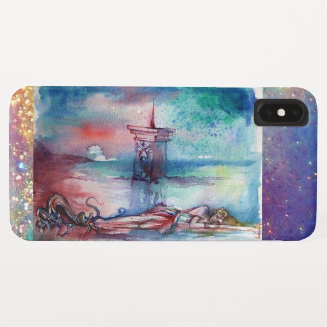 FUNDA DE Case-Mate PARA iPhone GNOMÓN Y DAMA DEL LAGO (Reverso (horizontal))