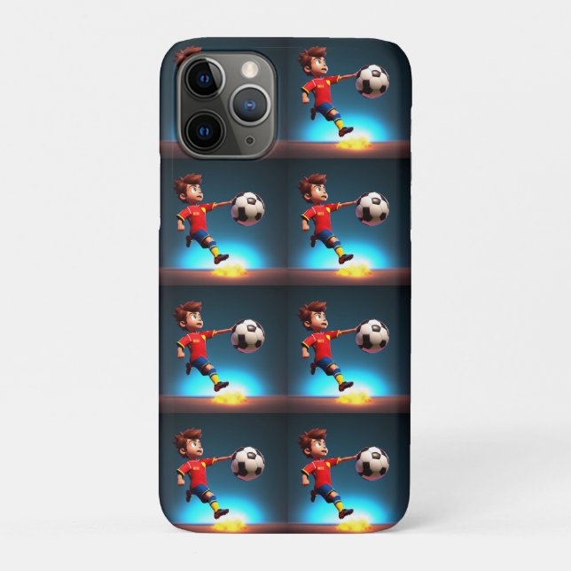 Funda De Case-Mate Para iPhone "Gol Bound: La patada perfecta del niño animado" (Reverso)