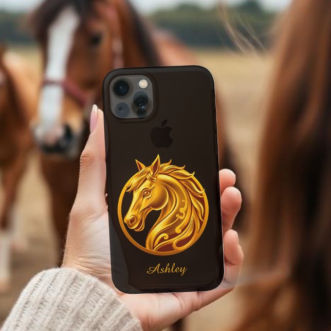 Funda De Case-Mate Para iPhone Gold Horse (Gold Horse Case-Mate iPhone Case)