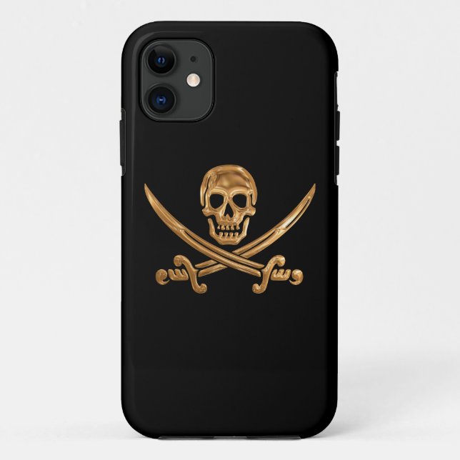 Funda De Case-Mate Para iPhone Gold Jolly Roger (Reverso)
