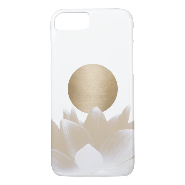 Funda De Case-Mate Para iPhone Gold Lotus Flower & Sun Elegant (Reverso)