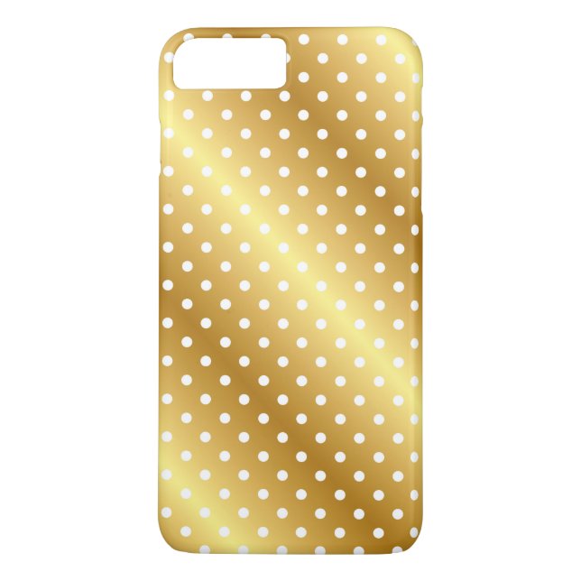 Funda De Case-Mate Para iPhone Gold Metallic Polka Dot Elegant Navidades iPhone l (Reverso)