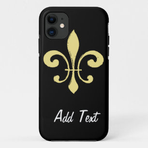 Funda Para iPhone 11 Gold Washout Fleur De Lis
