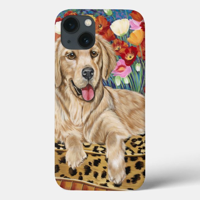 Funda De Case-Mate Para iPhone Golden Boy Retriever (Reverso)