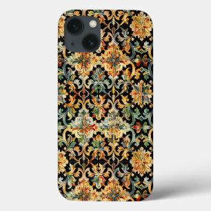Funda Para iPhone 13 Golden Flourin On Black