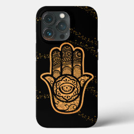 Funda Para iPhone 13 Pro Golden Hamsa Hand