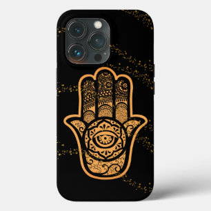 Funda Para iPhone 13 Pro Golden Hamsa Hand