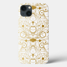Funda Para iPhone 13 Golden Lotus Design Luxury