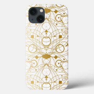 Funda Para iPhone 13 Golden Lotus Design Luxury