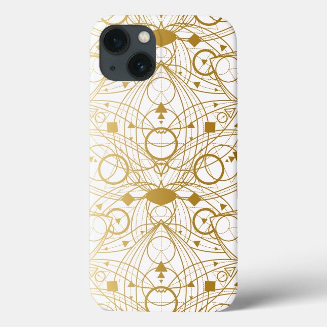 Funda De Case-Mate Para iPhone Golden Lotus Design Luxury (Reverso)