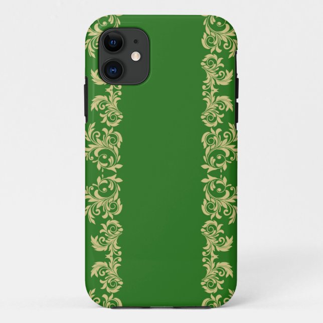 Funda De Case-Mate Para iPhone Golden Moss Swirls (Reverso)