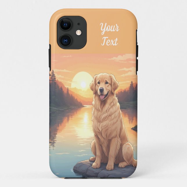 Funda De Case-Mate Para iPhone Golden Retriever by Lake (Reverso)