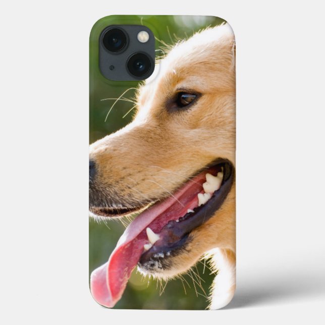 Funda De Case-Mate Para iPhone Golden Retriever Profile With Tongue Out (Reverso)