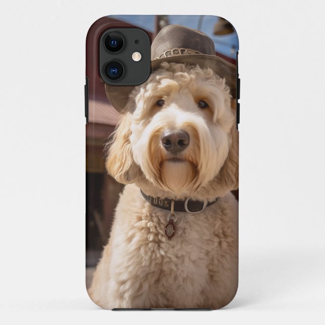 Funda De Case-Mate Para iPhone Goldendoodle en Occidente (Reverso)