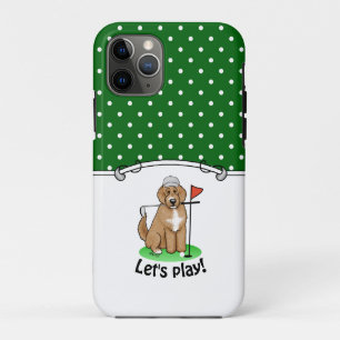 Funda Para iPhone 11 Pro Goldendoodle Perro Jugando Golf (rojo whmk2) Diver
