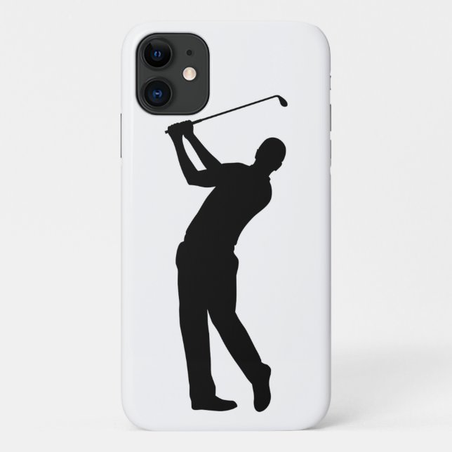 Funda De Case-Mate Para iPhone Golf Swing Silhouette (Reverso)