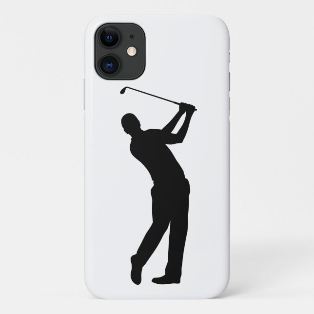 Funda De Case-Mate Para iPhone Golf Swing Silhouette (Reverso)