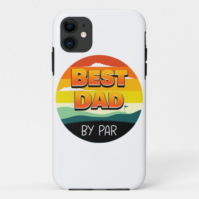Funda De Case-Mate Para iPhone Golfer Dad al mejor papá de Par (Reverso)