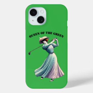 Funda Para iPhone 15 Golfista vintage balanceando el club de golf URM