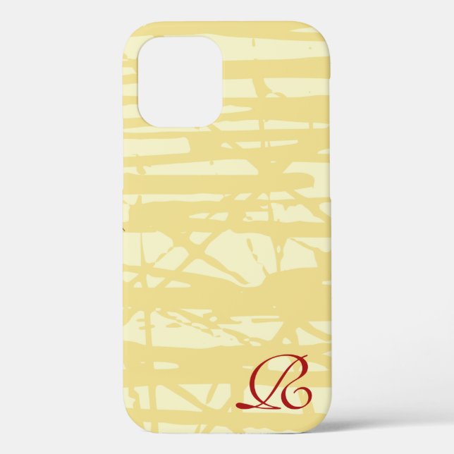 Funda De Case-Mate Para iPhone Gols clásicos Beige Elegante Gris Rojo Texto (Reverso )