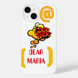 Funda Para iPhone 14 De Case-Mate Good Luck Dear – Customizable Name Sticker 