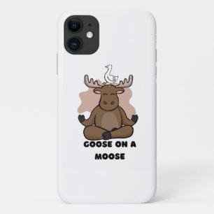Funda Para iPhone 11 Goose on the Moose Animal Funny