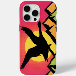Funda Para iPhone 15 Pro Max Goose volando al atardecer
