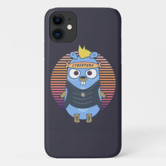 Funda Para iPhone 11 Gopher de Golang al estilo del ciberpunk