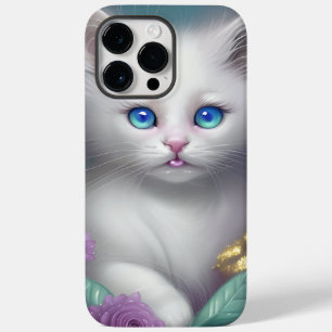FUNDA PARA iPhone 14 PRO MAX DE Case-Mate GORGEOUS FLUFFY BLANCO PEQUEÑO KITTEN
