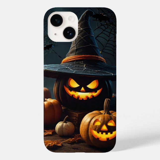 Funda De Case-Mate Para iPhone Gorra de Brujas con Calabaza (Reverso )