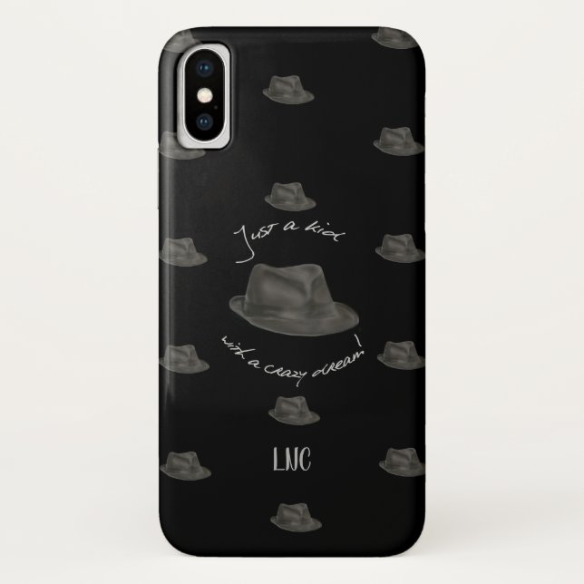 Funda De Case-Mate Para iPhone Gorra personalizado para Leonard (negro) (Reverso)