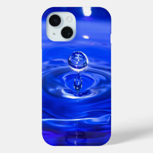 Funda Para iPhone 15 Gota de agua azul fresca 