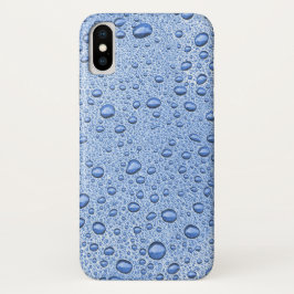 Funda Para iPhone X Gotas de agua azul