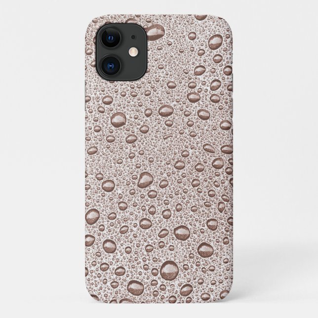 Funda De Case-Mate Para iPhone Gotas de agua de Sepia (Reverso)