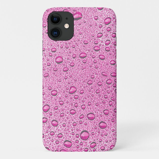 Funda De Case-Mate Para iPhone gotas de agua rosa intenso (Reverso)