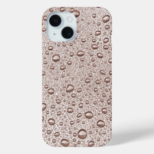 Funda Para iPhone 15 gotas de agua sepia