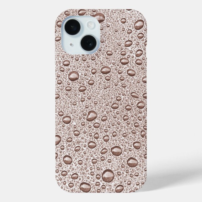 Funda De Case-Mate Para iPhone gotas de agua sepia (Reverso )