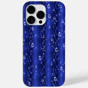 Funda Para iPhone 14 Pro Max De Case-Mate Gotas de lluvia azul Metalizado
