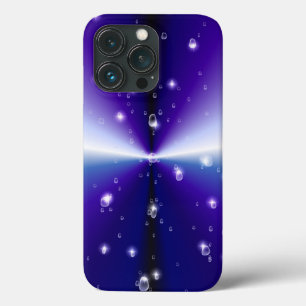Funda Para iPhone 13 Pro Gotas de lluvia con estrellas en un arcoiris negro