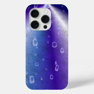 Funda Para iPhone 15 Pro Gotas de lluvia en el arcoiris morado