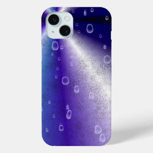 Funda Para iPhone 15 Mini Gotas de lluvia en el arcoiris morado