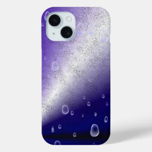 Funda Para iPhone 15 Gotas de lluvia en el arcoiris morado
