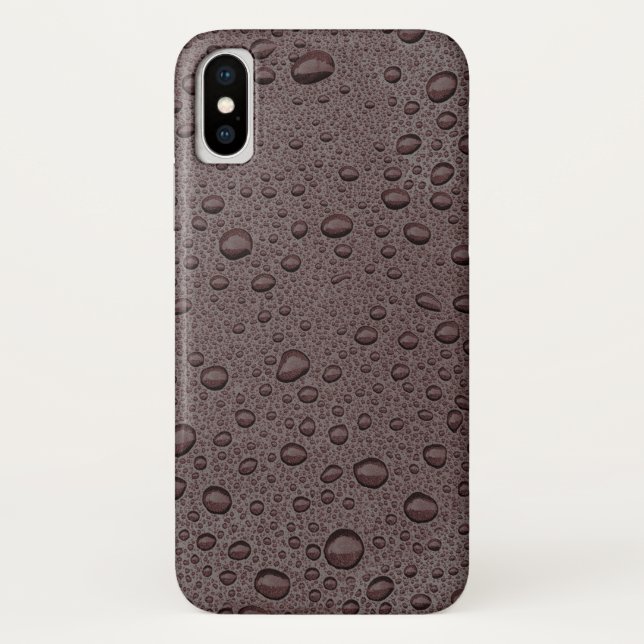 Funda De Case-Mate Para iPhone Gotas marrones de agua (Reverso)